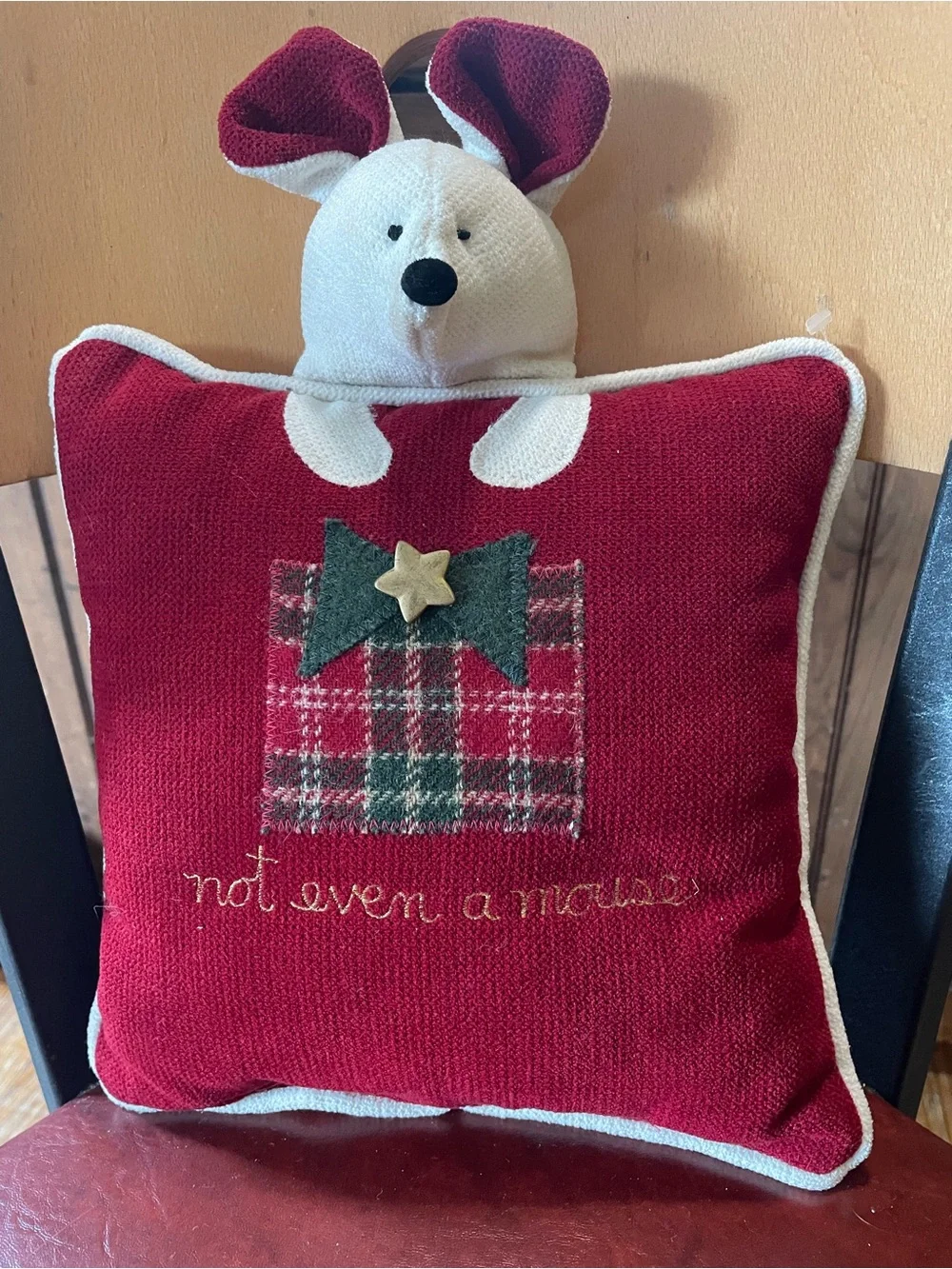 Unique Christmas Holiday Mouse Small Accent Throw Pillow - Home Decor